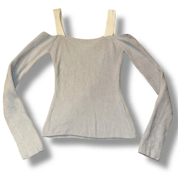 HELMUT LANG Strap V-neck Long-sleeve
Sweater | Cyber Blue XS - Picture 4 of 10